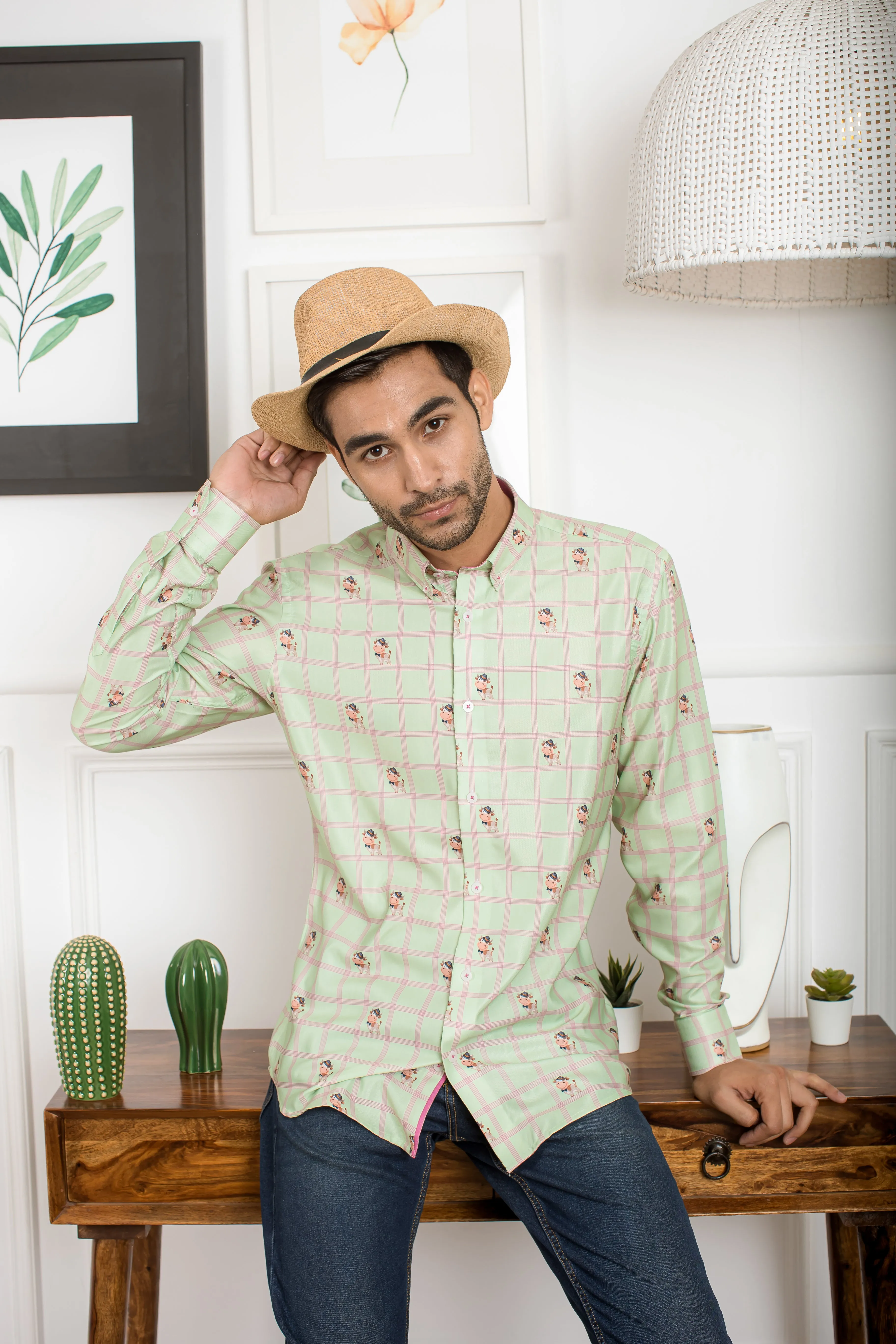 Mr. Moo Over - Cotton Twill Shirt