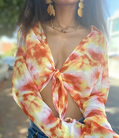 Orange Creamsicle 70s Top