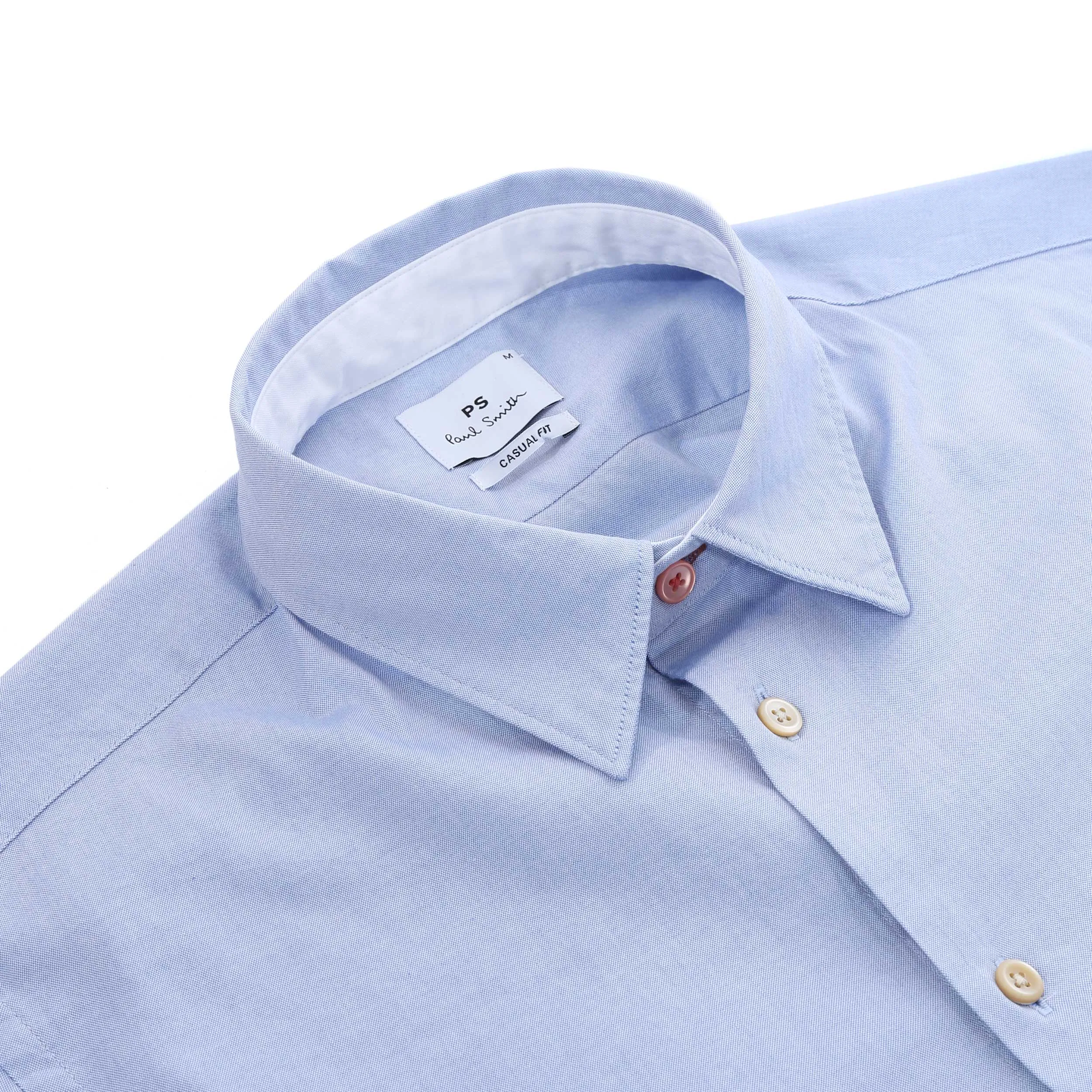 Paul Smith Casual Fit Zeb Badge SS Shirt in Sky Blue