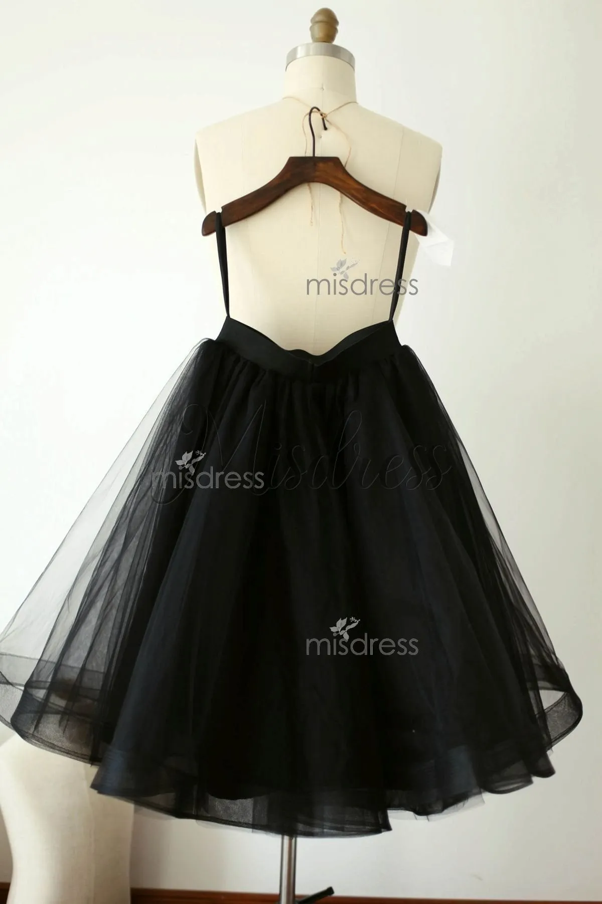 Princess Black Tulle Satin Edge Skirt Short Woman Skirt