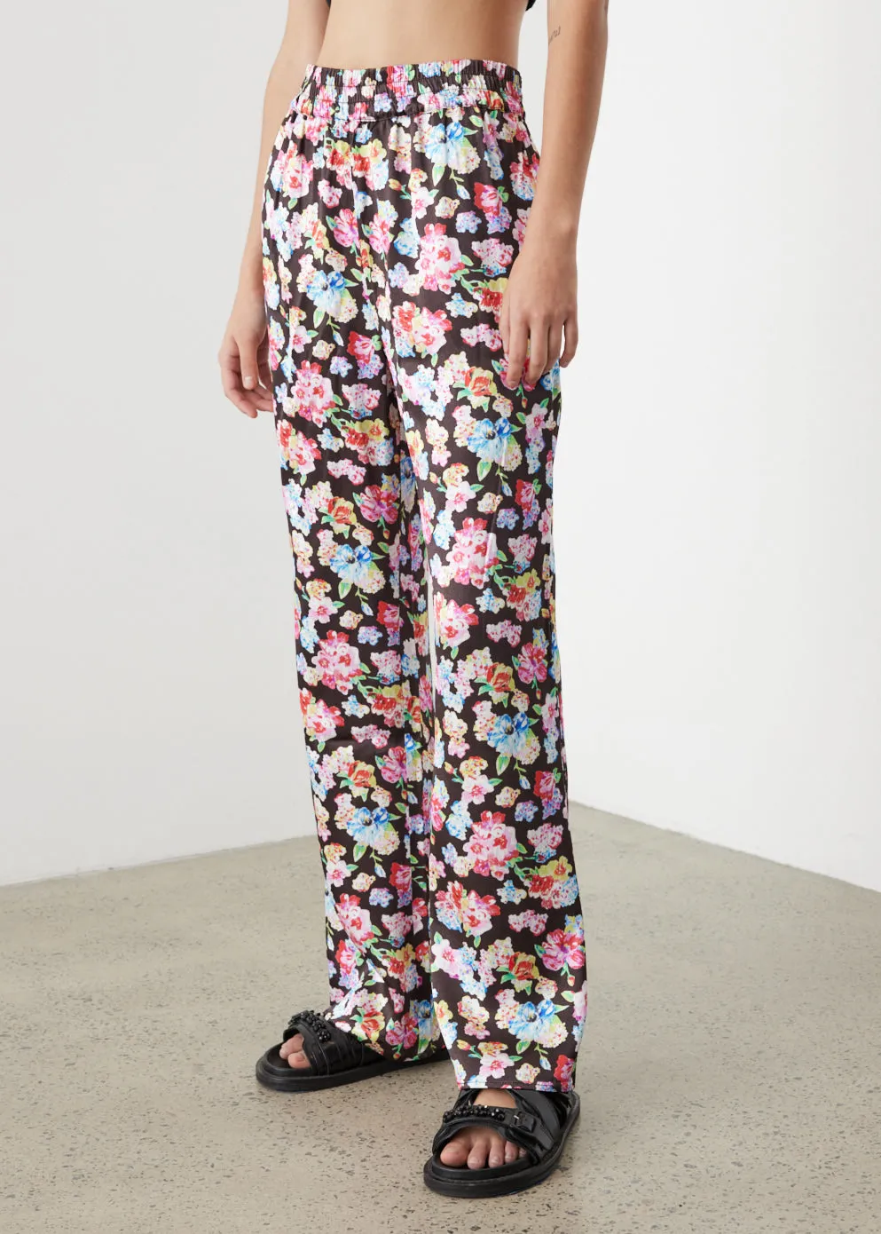 Printed Satin Pants