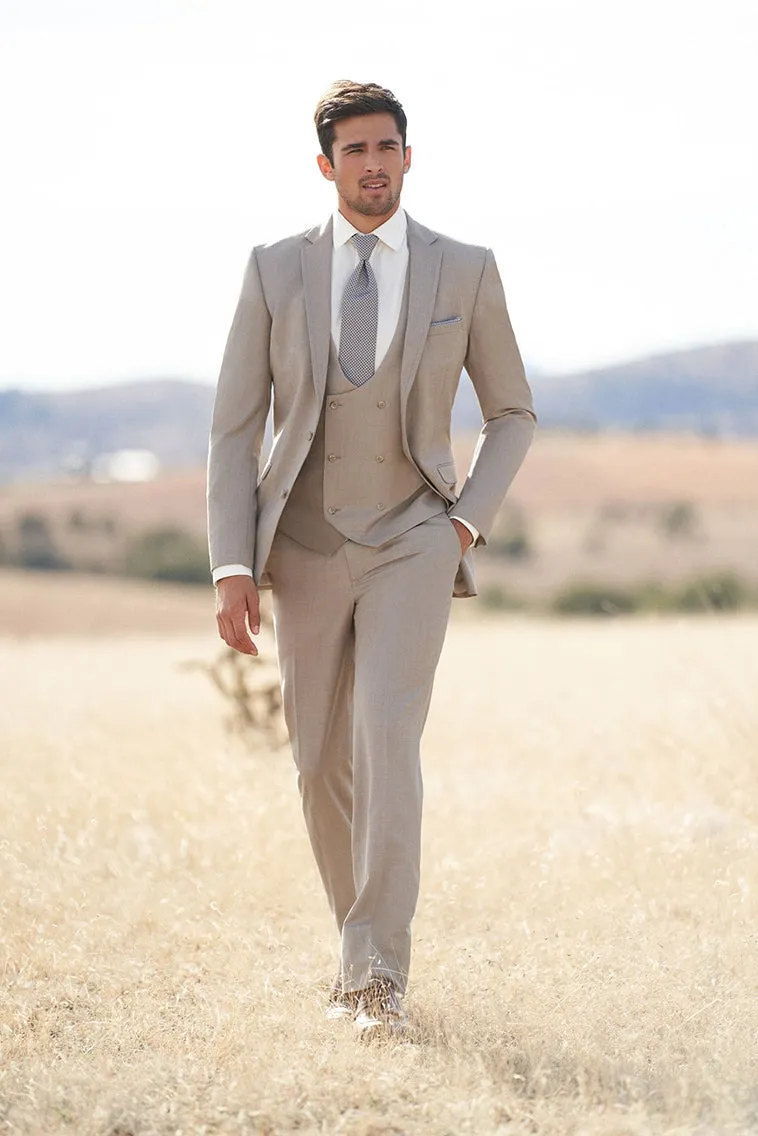 "Brunswick" Sand Ultra Slim Suit Pants