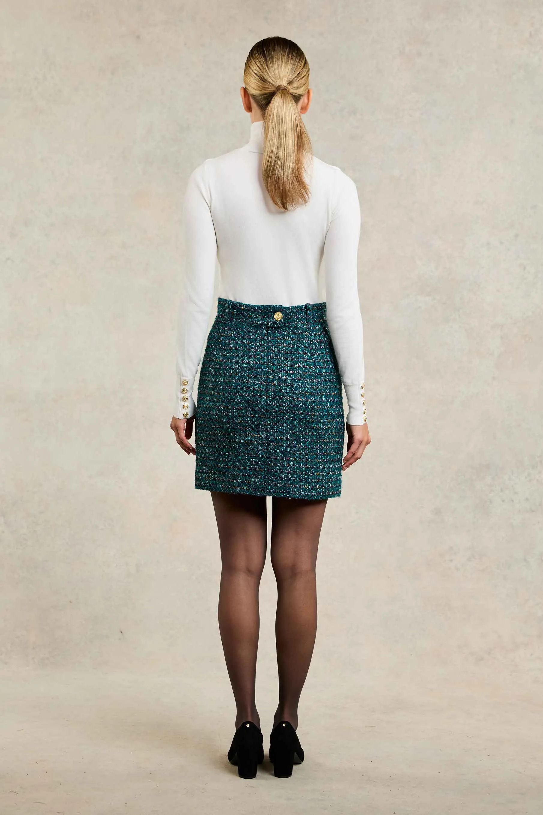 Regency Skirt (Emerald Boucle)