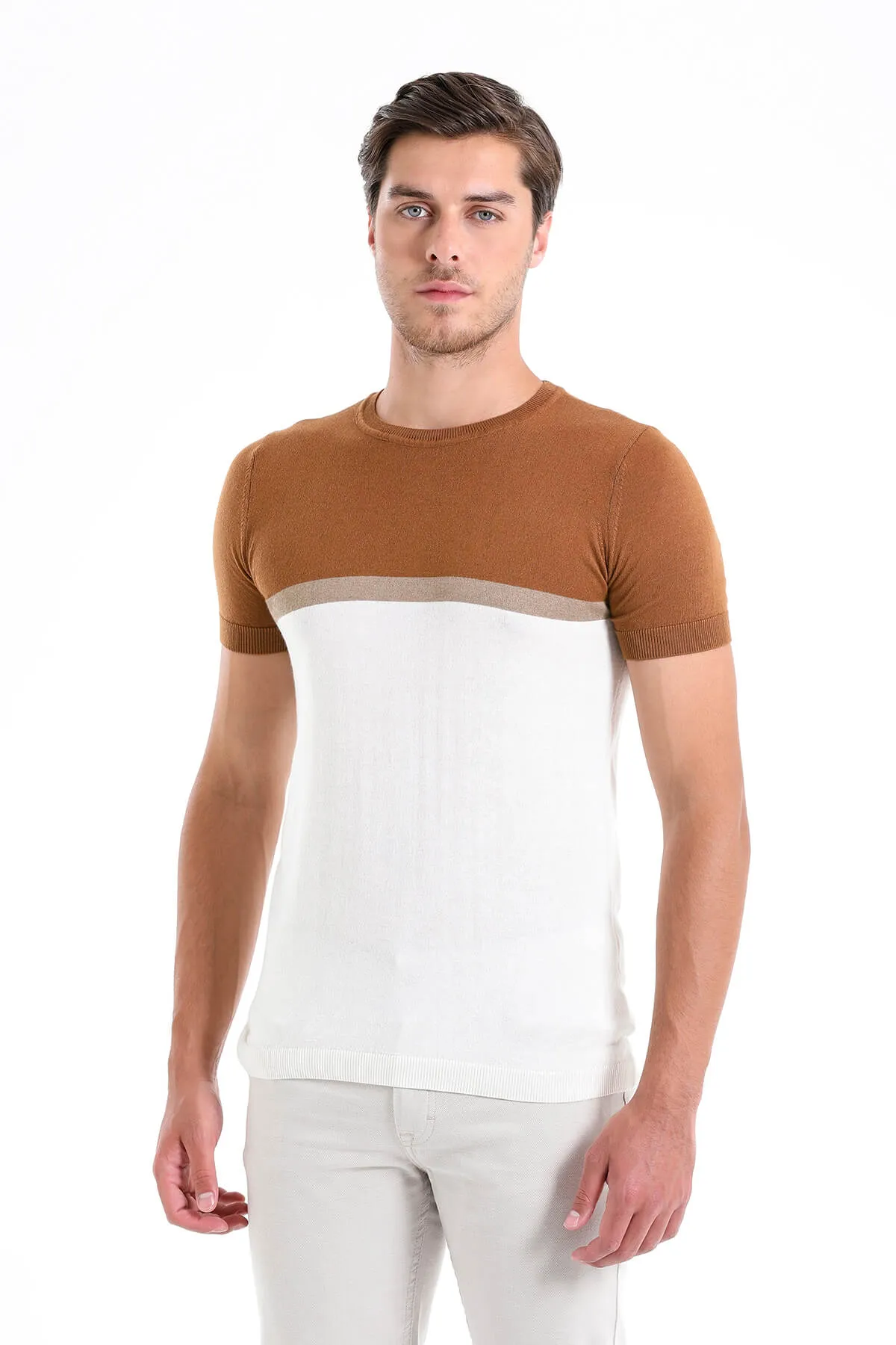 Regular Fit Cinnamon Crew Neck T-Shirt