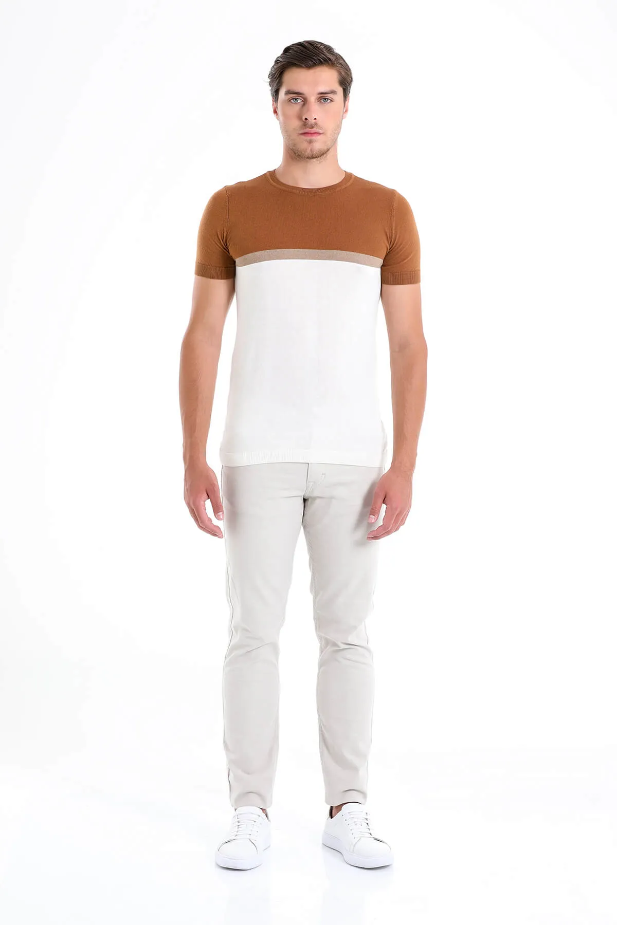 Regular Fit Cinnamon Crew Neck T-Shirt