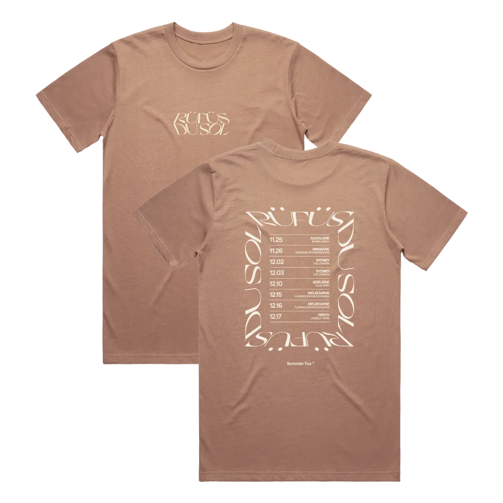 RÜFÜS  DU SOL / Tour Dates Terracotta T-Shirt