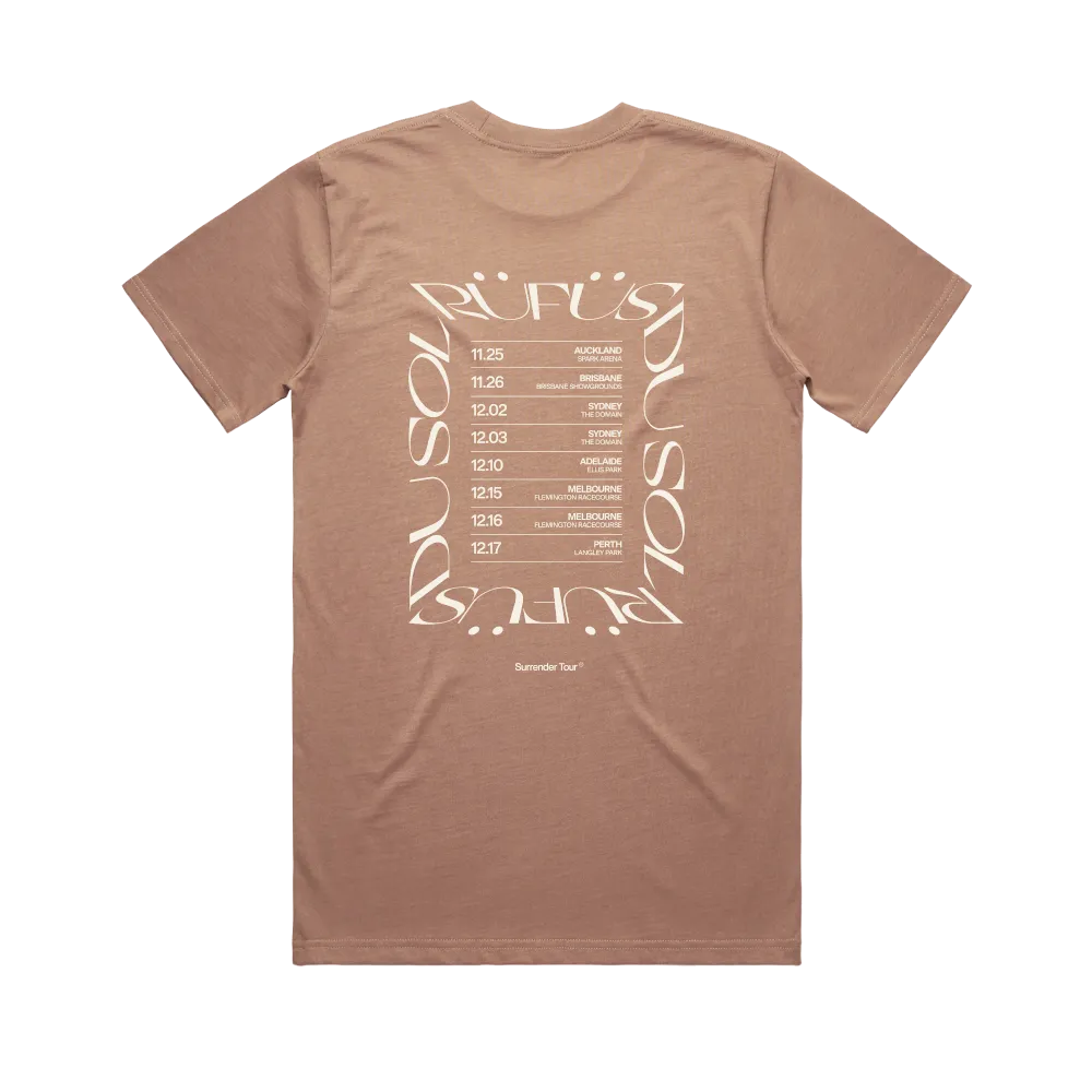 RÜFÜS  DU SOL / Tour Dates Terracotta T-Shirt