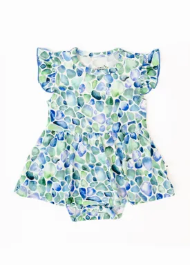 Sea Glass Baby Flutter Dress