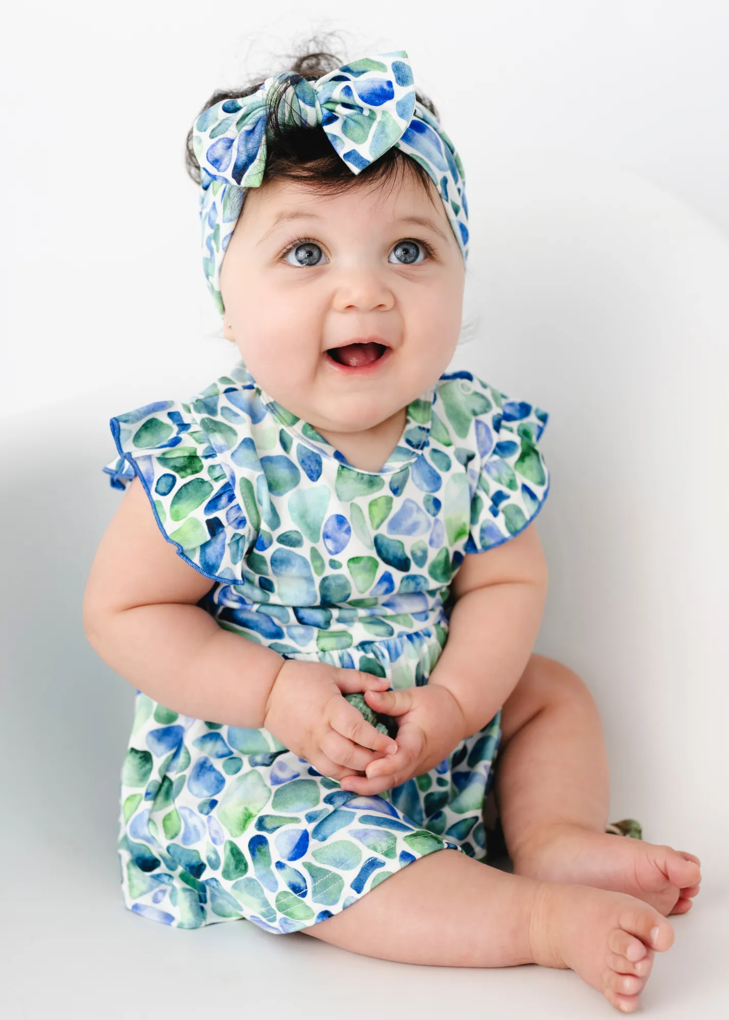 Sea Glass Baby Flutter Dress