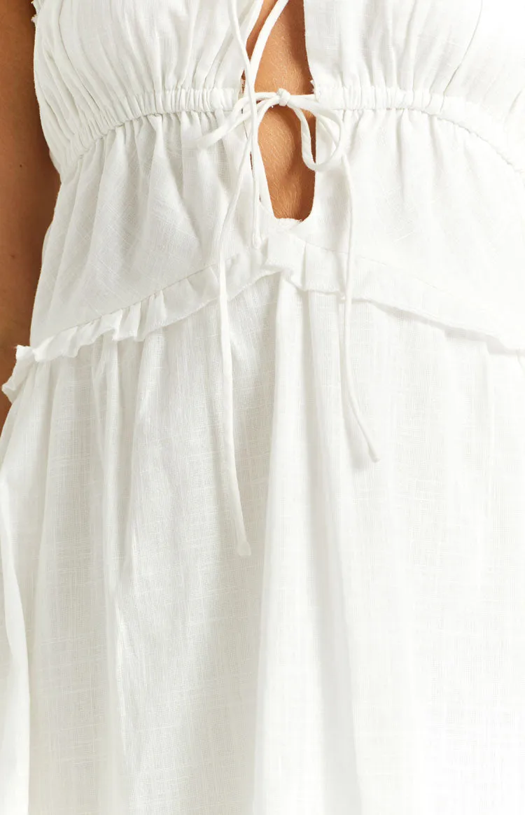 Serenity White Mini Day Dress