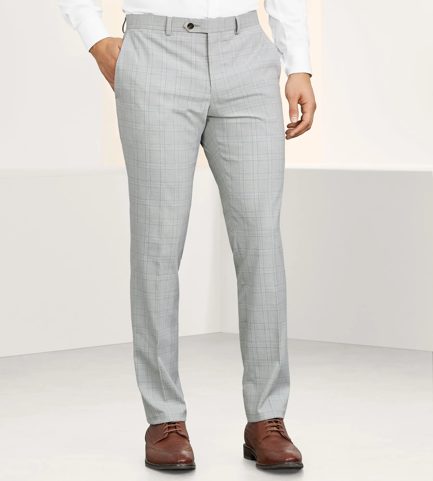 Slim Fit Check Suit Separate Pants