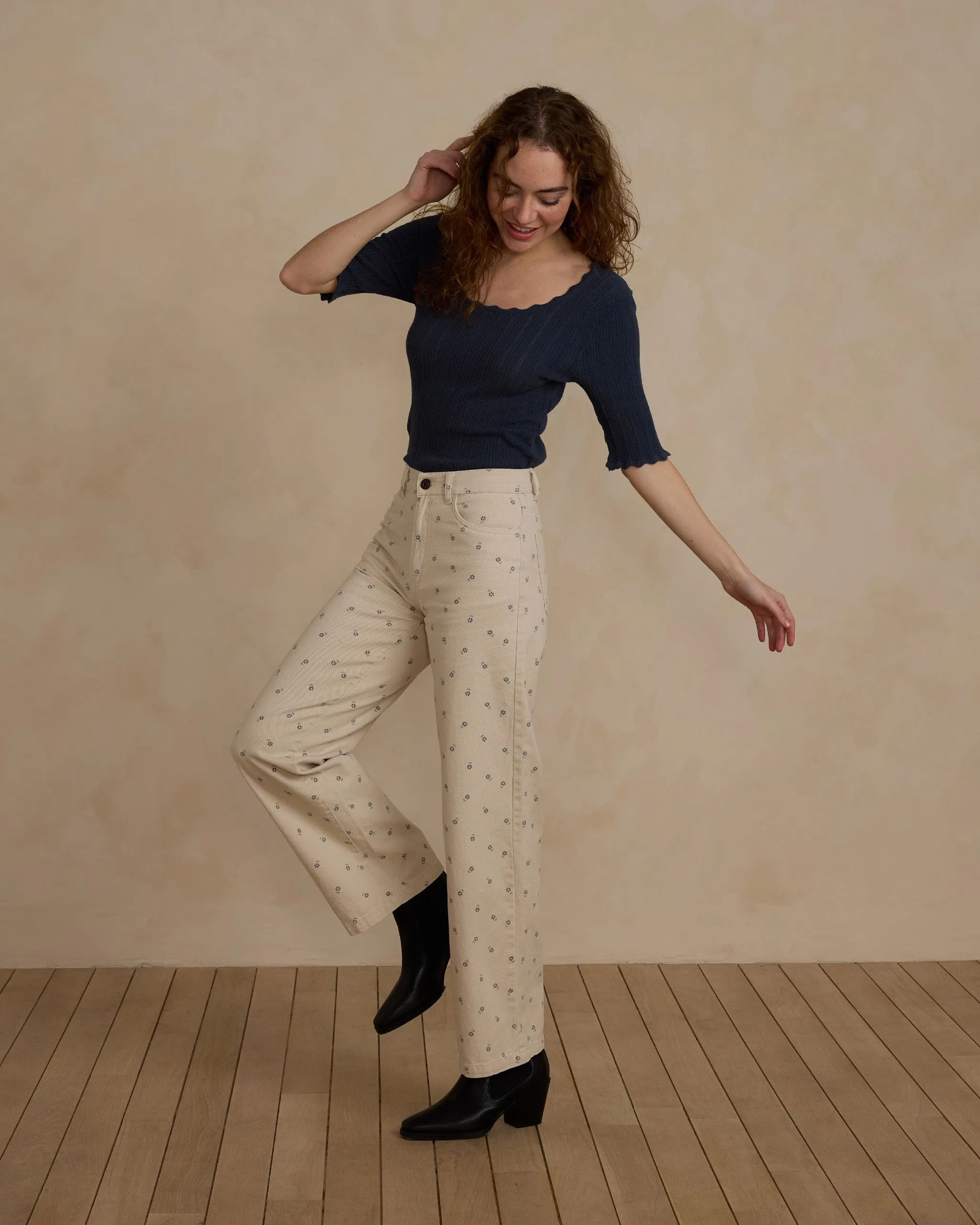 Straight Leg Pant | Blue Daisy