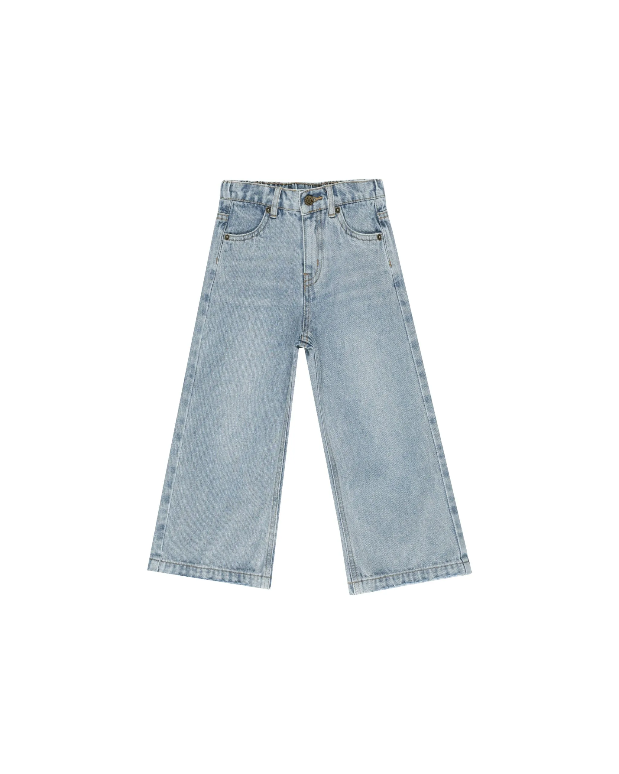 Straight Leg Pant | Light Washed Denim