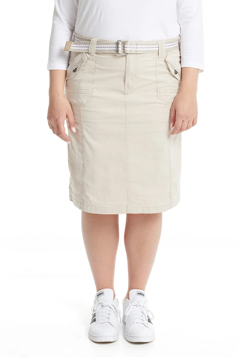 Stretchy Cargo Knee Length Pencil Skirt for Women 'Virginia'