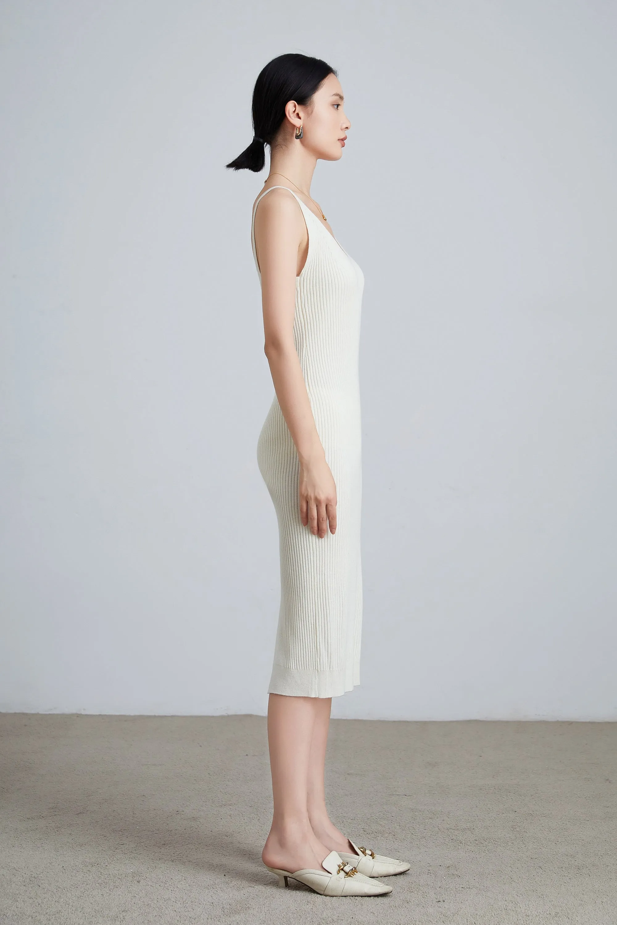 Sylphide | Asa White V-Neck Dress