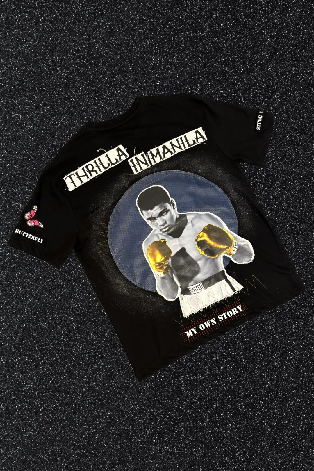 THRILLA IN MANILA - A MUHAMMAD ALI TRIBUTE BLACK VALKYRE TSHIRT