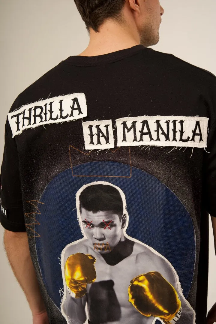 THRILLA IN MANILA - A MUHAMMAD ALI TRIBUTE BLACK VALKYRE TSHIRT