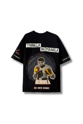 THRILLA IN MANILA - A MUHAMMAD ALI TRIBUTE BLACK VALKYRE TSHIRT