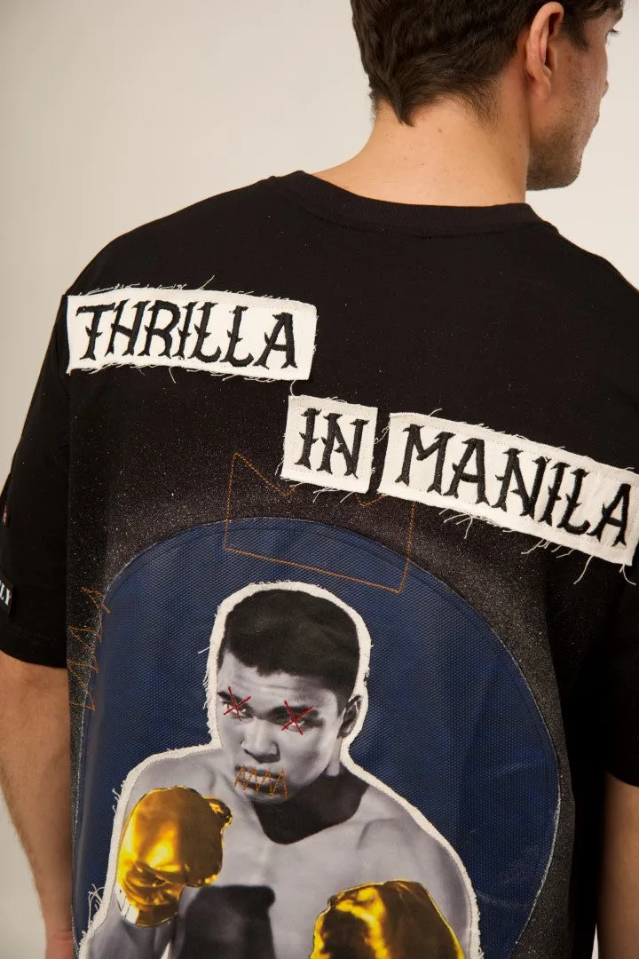 THRILLA IN MANILA - A MUHAMMAD ALI TRIBUTE BLACK VALKYRE TSHIRT