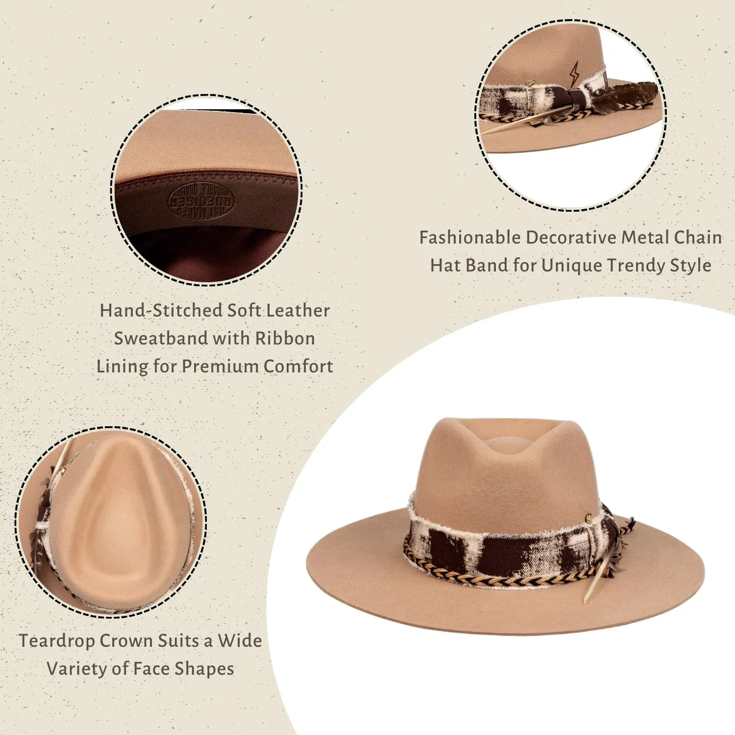 Trailblazer - Vintage Handcrafted Stiff Fedora Hat