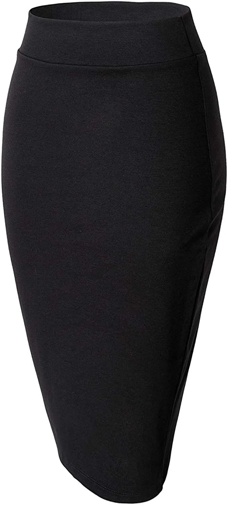 Urban CoCo Women's Elastic Waist Stretch Bodycon Midi Pencil Skirt