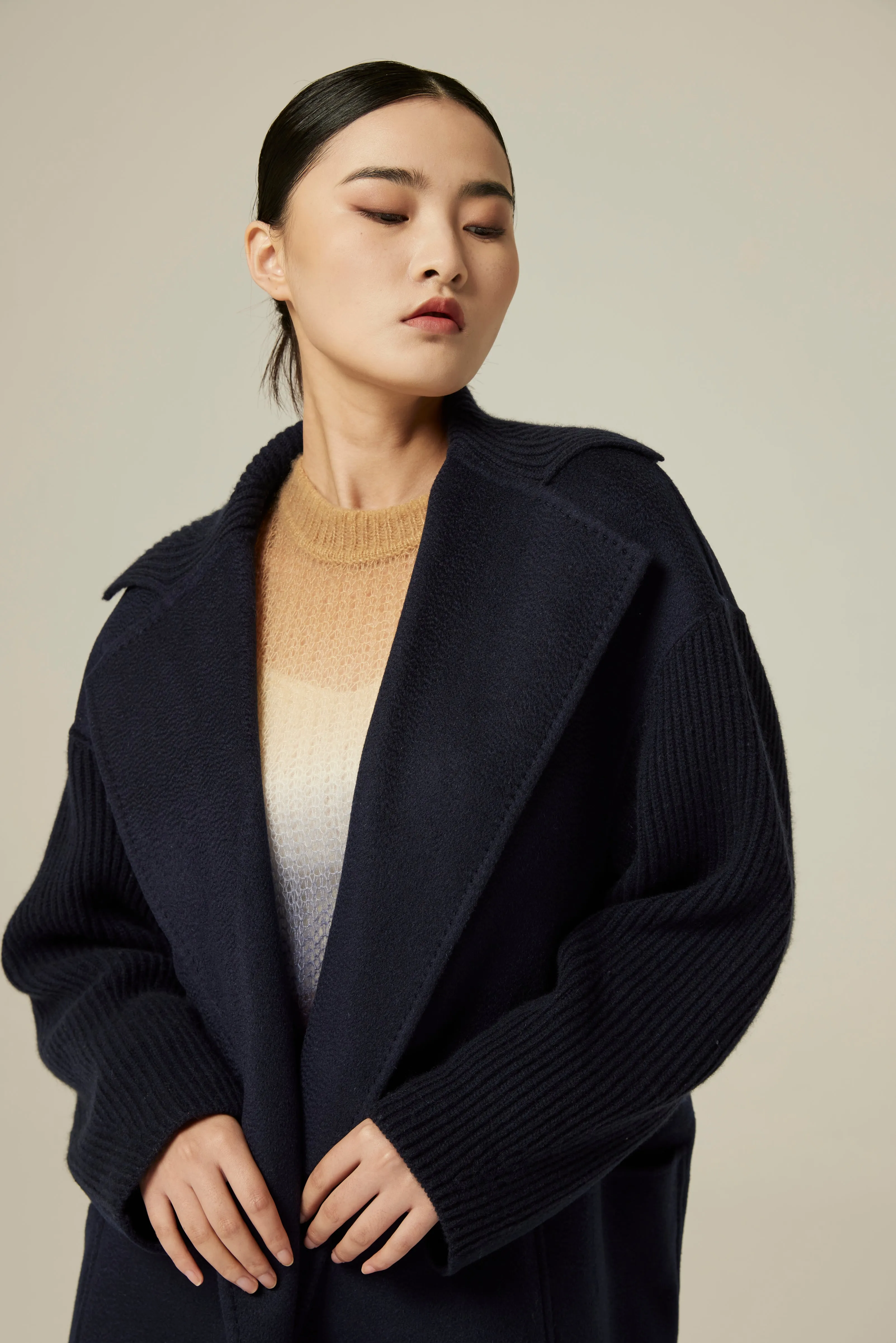 Women's two-sided cashmere coat