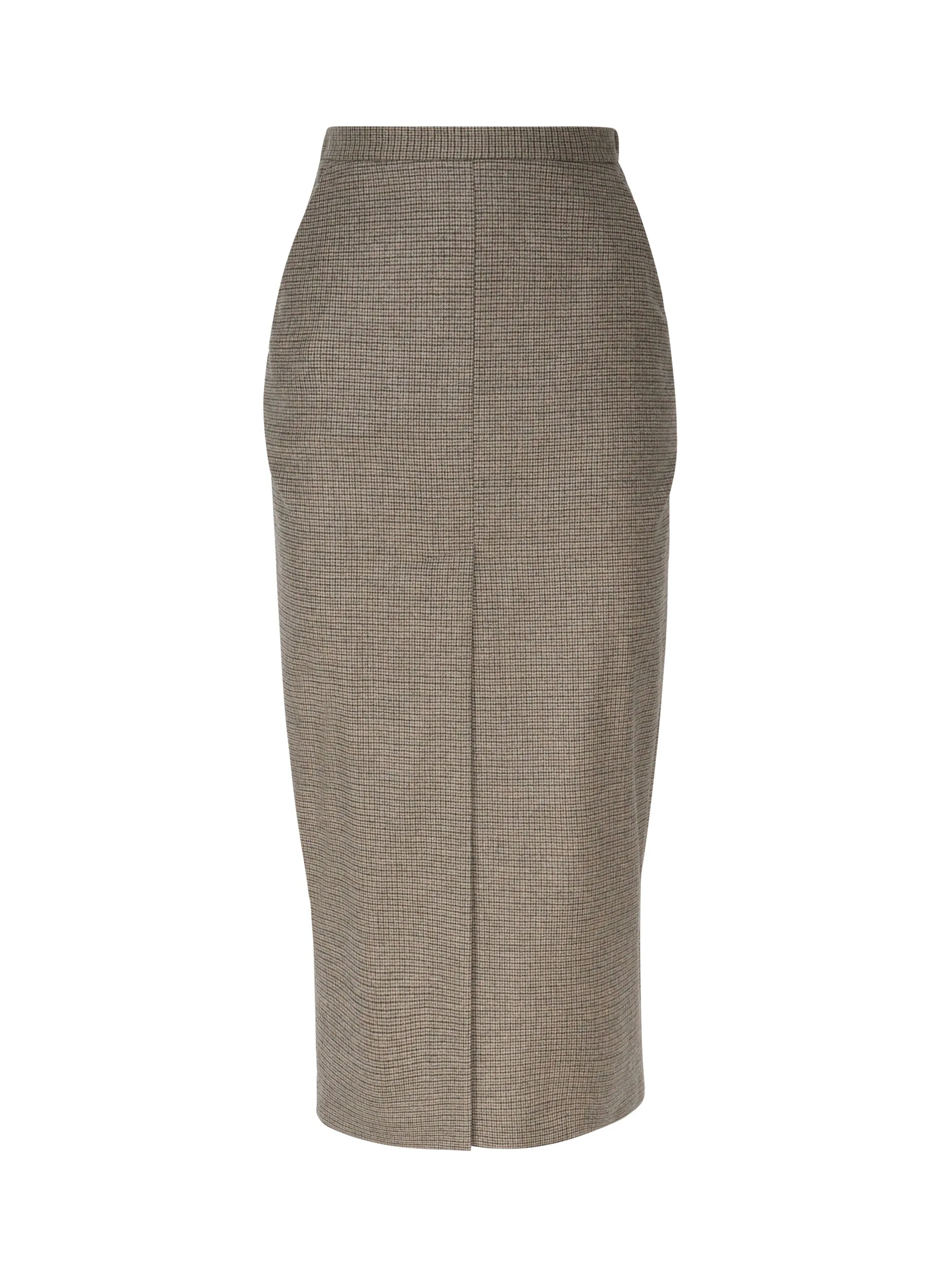 Wool Blend High Waist Skirt