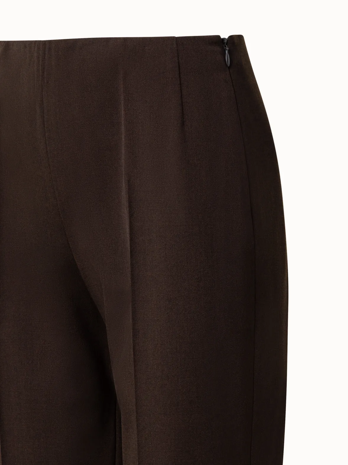 Wool Stretch Double-Face Straight Leg Pants