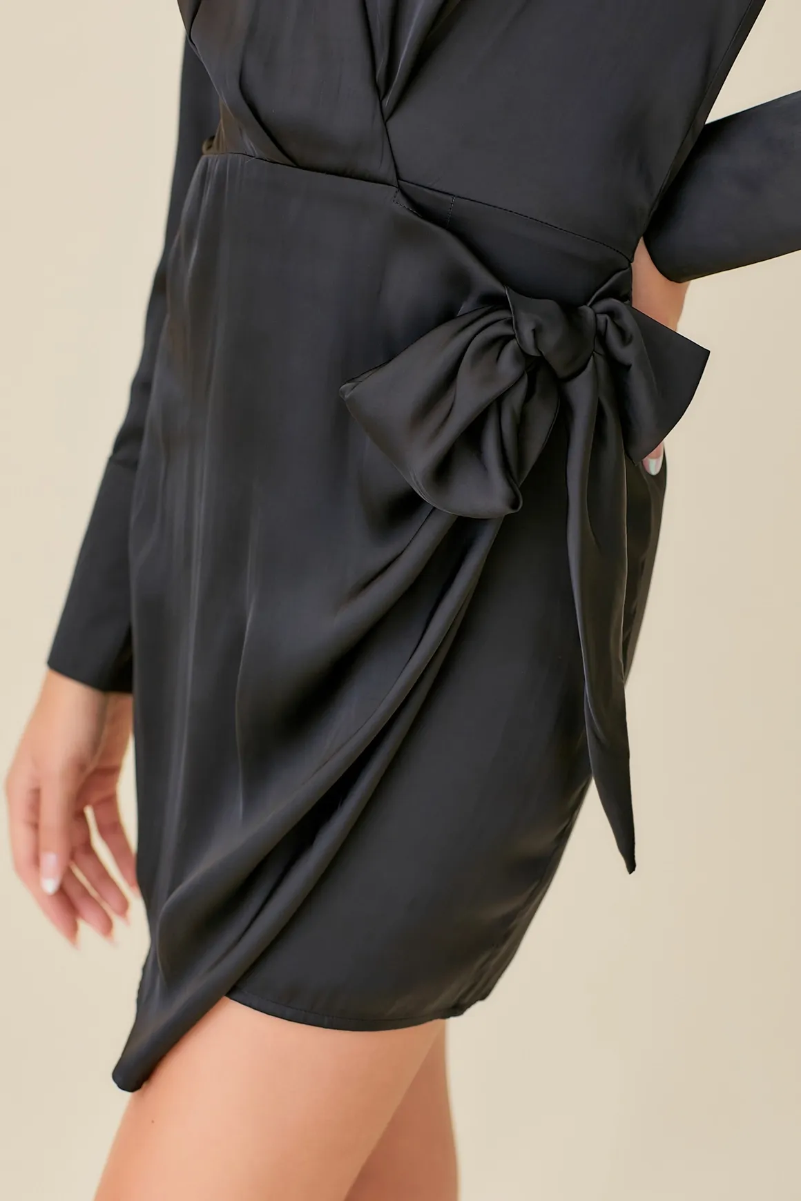 Wrapped Up In You Dress - Black