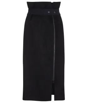 ZIP PENCIL SKIRT IN BLACK